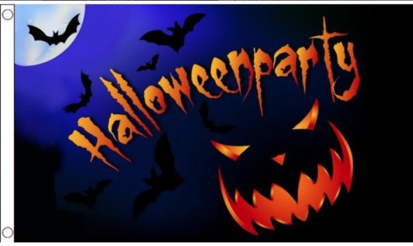Vlag Halloween Party Pumpkin 90x150cm
