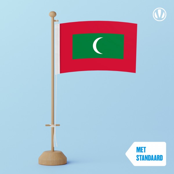Tafelvlag Malediven met standaard