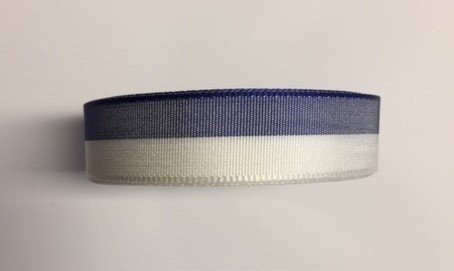 Medaille lint wit blauw 25mm breed