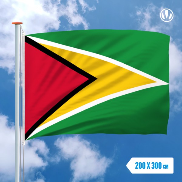 Grote Mastvlag Guyana 200x300