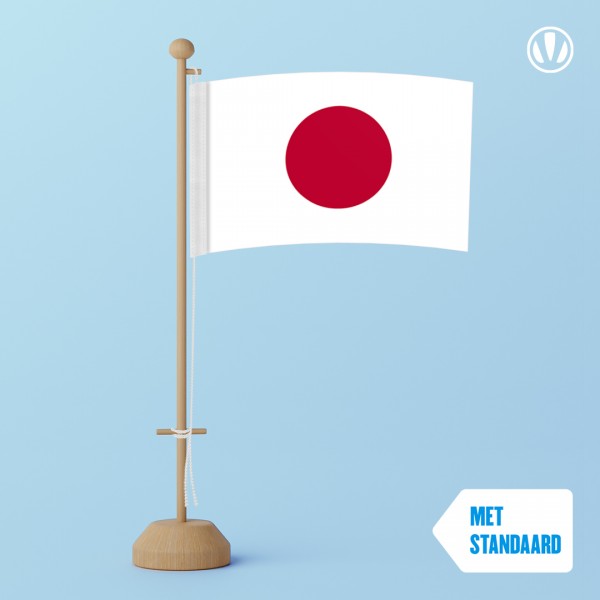 Tafelvlag Japan met standaard