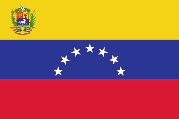 vlag Venezuela met wapen Venezolaanse vlaggen 30x45cm 