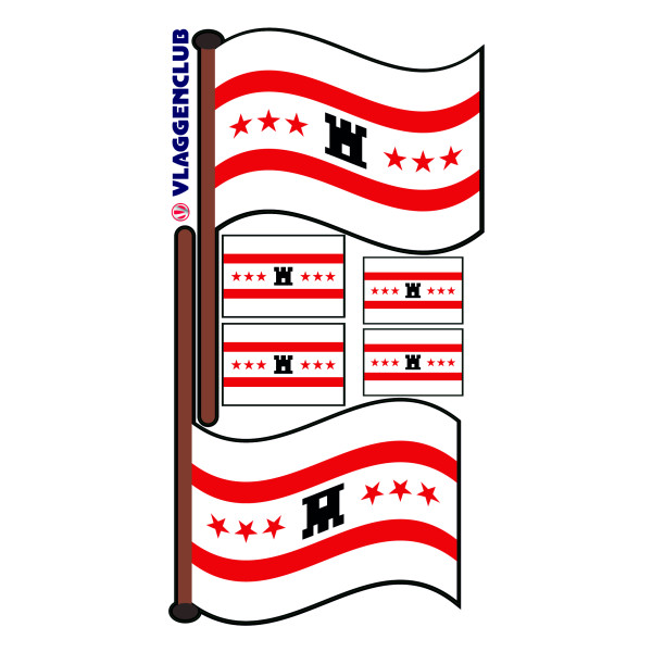 Auto stickers vlag Drenthe
