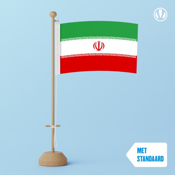 Tafelvlag Iran met standaard