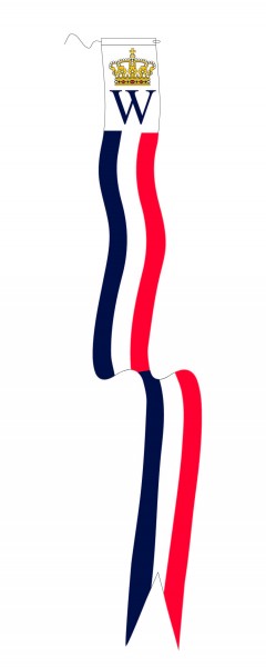 Koninklijke Welkom Wimpel 30x350cm met zwaluwstaart