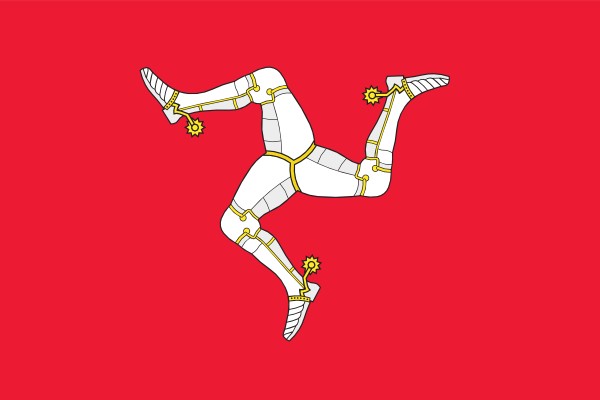Tafelvlag Isle of man Tafelvlaggetje eiland Man