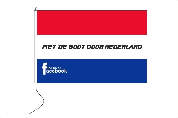 Met de boot door Nederland 70x100cm vlag
