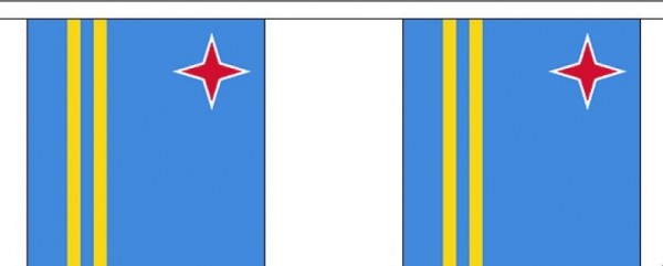 Vlaggenlijn Aruba Arubaanse vlaggenlijnen 3m