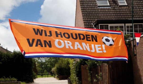 Wij houden van Oranje voetbal spandoek banner EK | WK