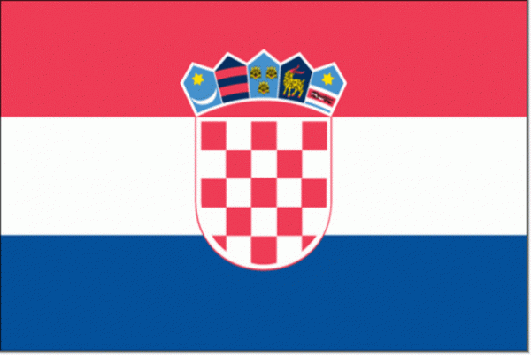 Kroatische vlag Kroatië 30x45cm gastenvlag