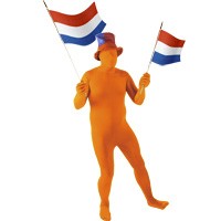 Oranje pak skin suit dit pak past iedereen Morphsuit