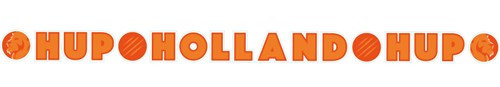 Oranje letterslinger Hup Holland