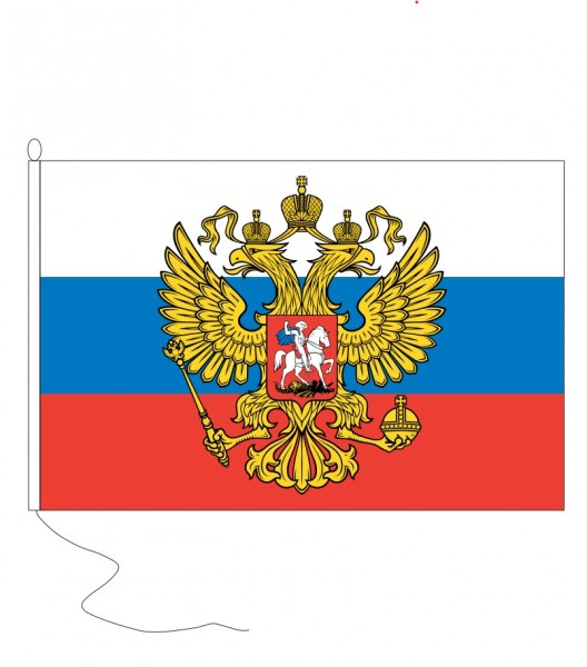 Vlag Rusland met wapen Russische staatsvlag 100x150