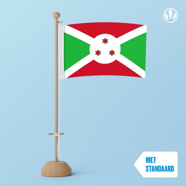 Tafelvlag Burundi met standaard