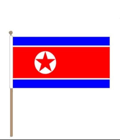 Noord Korea zwaaivlag 30x45cm