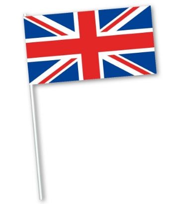 zwaaivlag UK papier 11x21cm papier