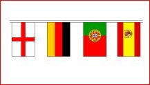 Vlaggenlijn met 24 Europese landen - 12 meter