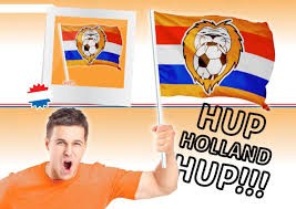 Zwaai vlag op stok Leeuw RWB EK | WK koningsdag