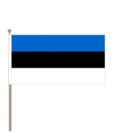 Zwaaivlag Estland, Estlandse zwaaivlaggen 15x22,5cm, stoklengte 30cm