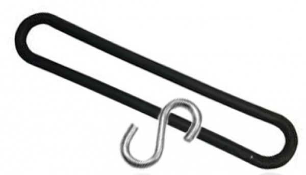 TIR spanrubber elastiek met S-haak 200mm