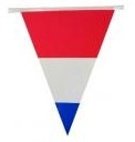 Vlaggenlijn Nederlandse vlaggen rood wit blauw