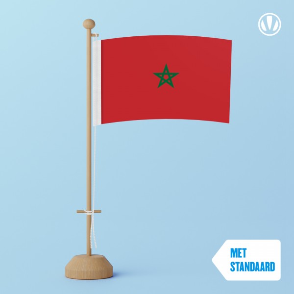 Tafelvlag Marokko met standaard