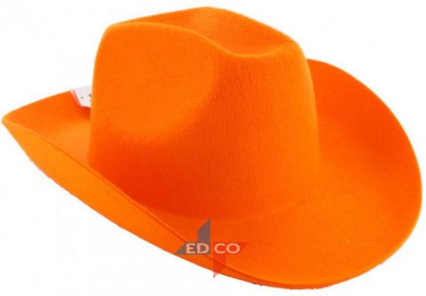Oranje cowboy hoed