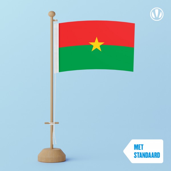 Tafelvlag Burkina Faso Met Standaard