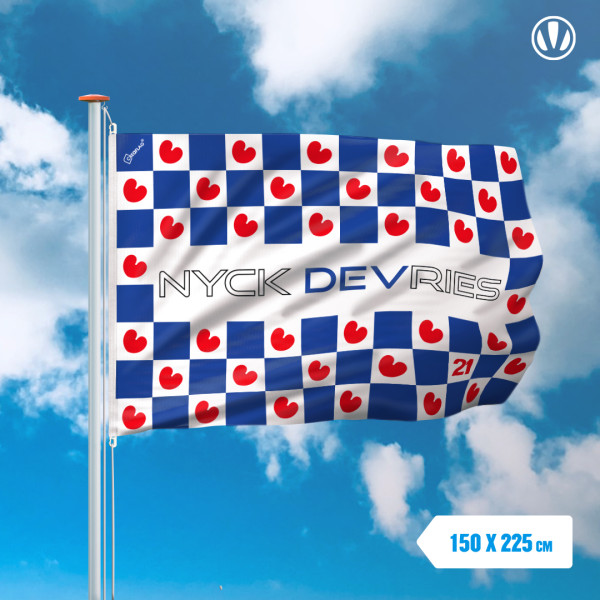 Vlag Nyck de Vries 150x225cm