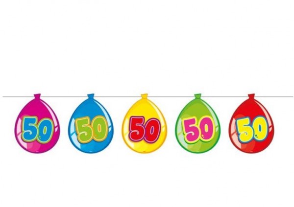 Vlaggenlijn 50 jaar ballonvormig 10m