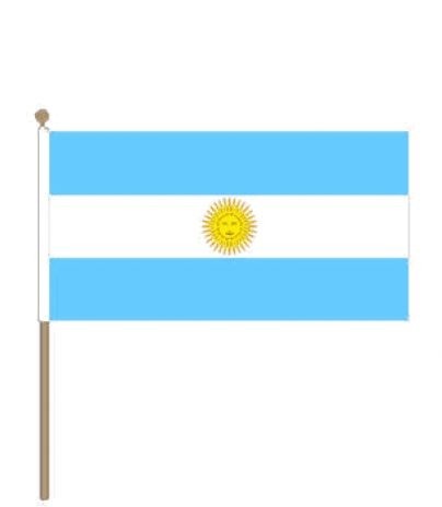 Zwaaivlag Argentinie 30x45cm met stok