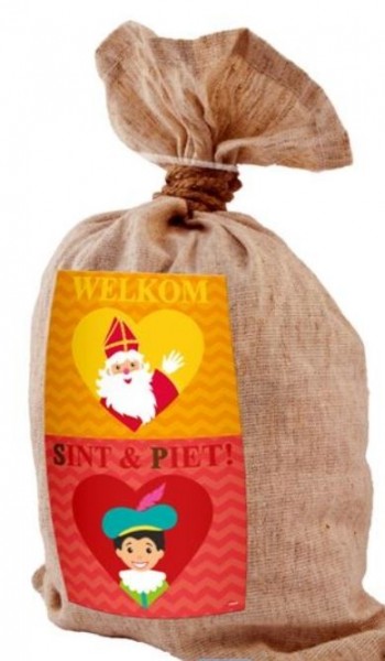 Cadeau- Strooizak Jute Sint&Piet Medium