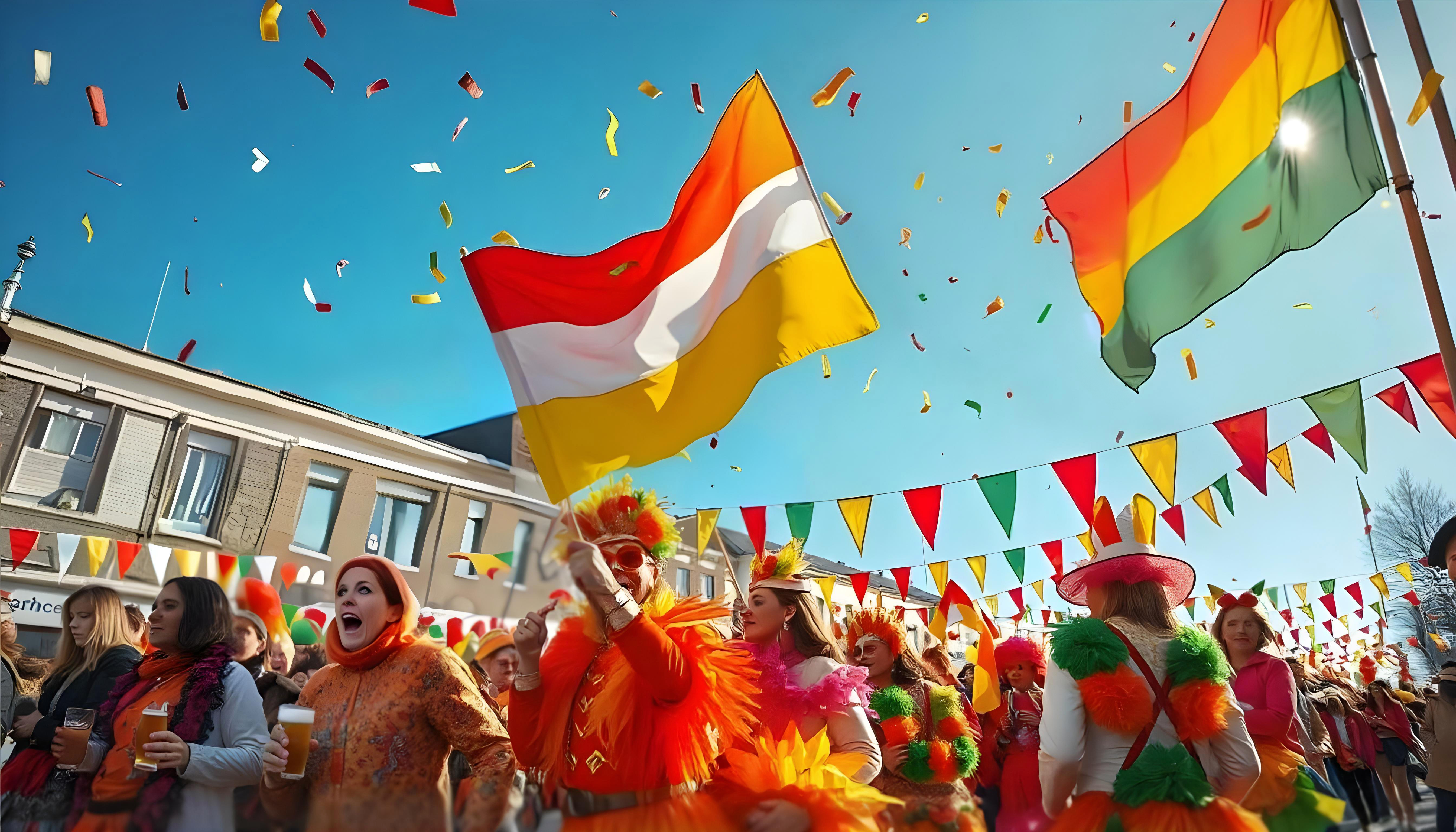 Carnaval vlaggen en versieringen
